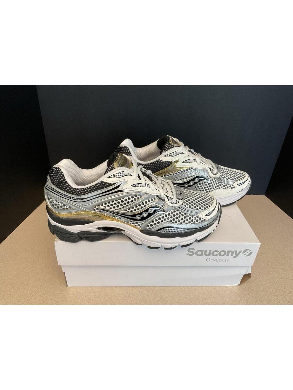 New! Womens Saucony ProGrid Omni 9 Silver/Gold Athletic Shoes. Size 8.5. Awesome